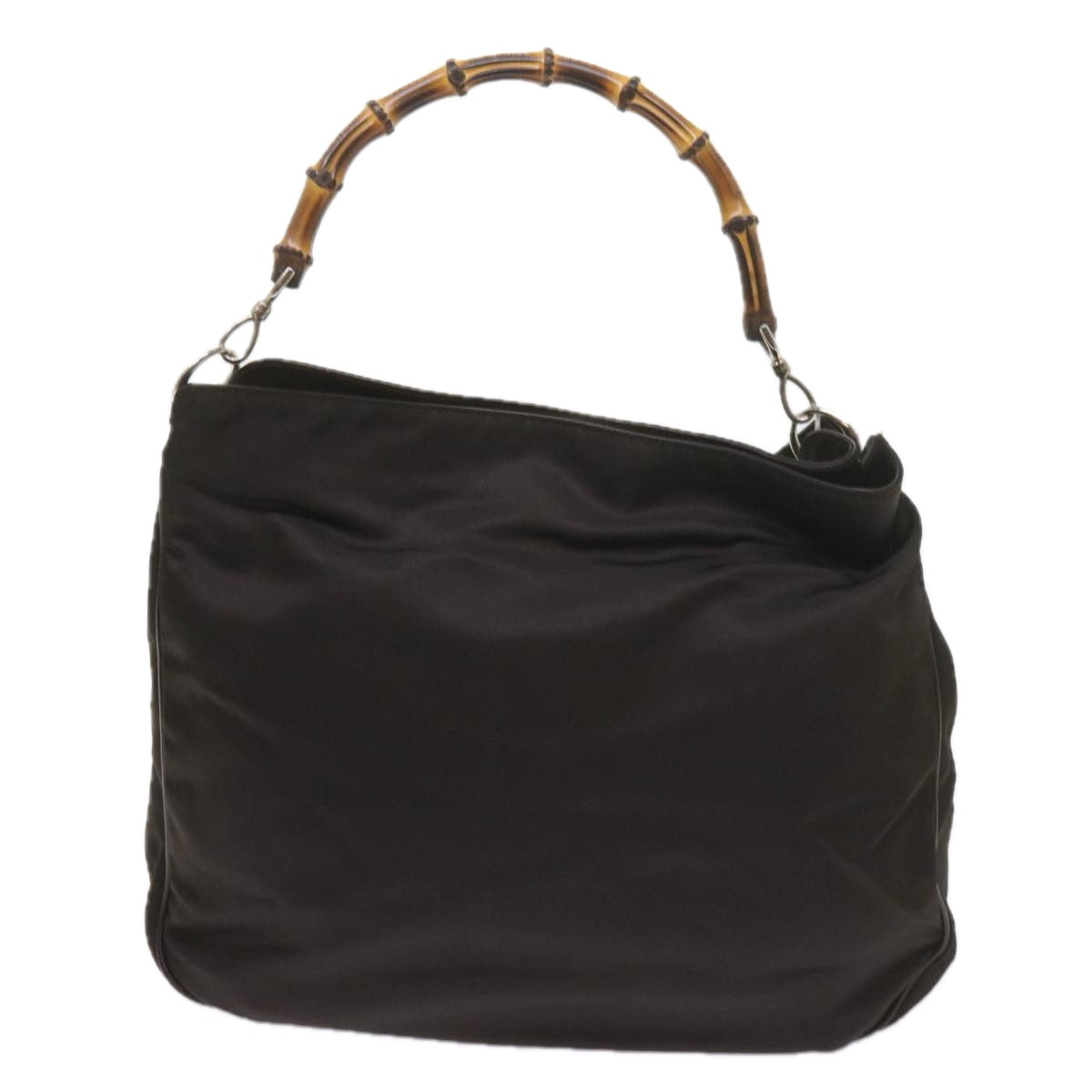 GUCCI Bamboo Shoulder Bag Nylon Black 001 1781 1577  ep2348