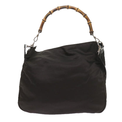 GUCCI Bamboo Shoulder Bag Nylon Black 001 1781 1577  ep2348