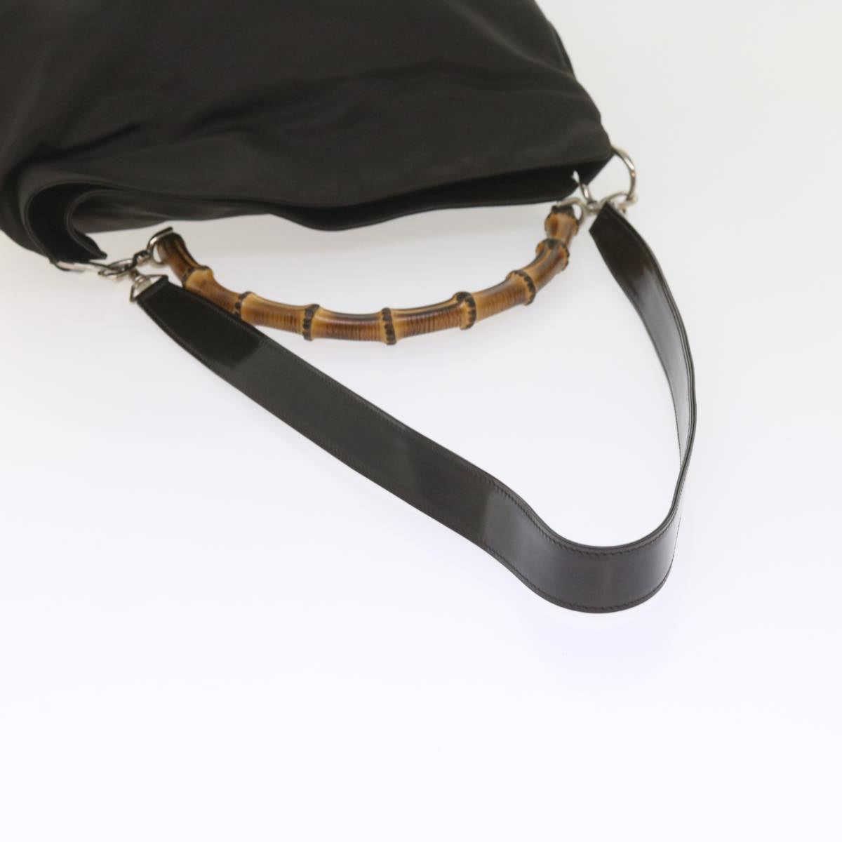 GUCCI Bamboo Shoulder Bag Nylon Black 001 1781 1577  ep2348