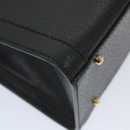 GUCCI Bamboo Hand Bag Leather Black  ep2375