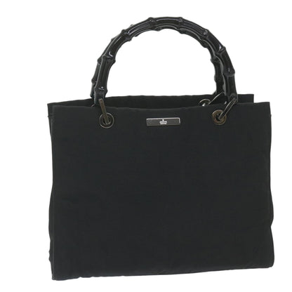 GUCCI Bamboo Hand Bag Canvas Black 002 1016 002855  ep2401