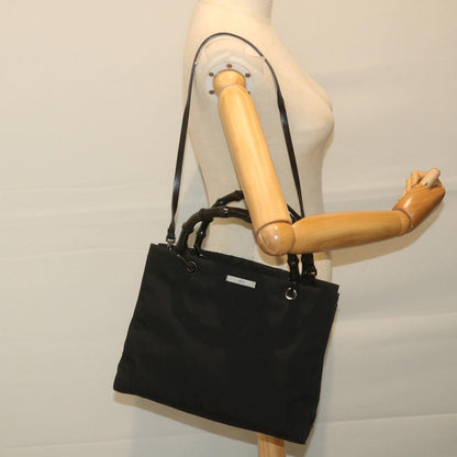GUCCI Bamboo Hand Bag Canvas Black 002 1016 002855  ep2401