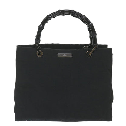 GUCCI Bamboo Hand Bag Canvas Black 002 1016 002855  ep2401