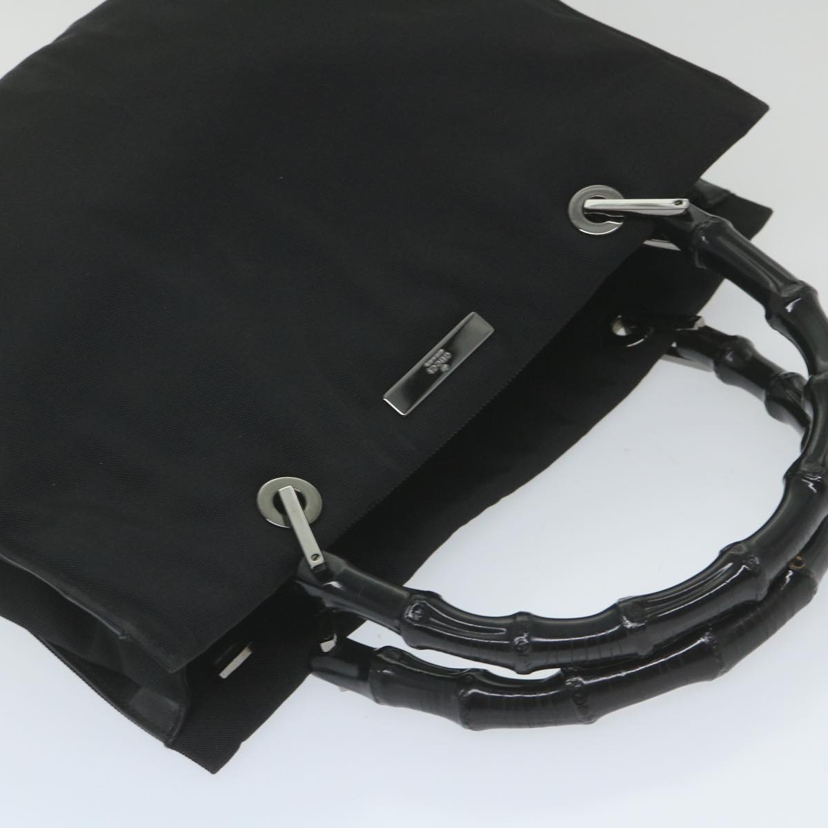 GUCCI Bamboo Hand Bag Canvas Black 002 1016 002855  ep2401
