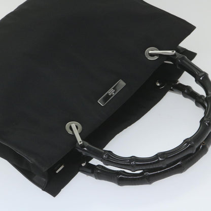 GUCCI Bamboo Hand Bag Canvas Black 002 1016 002855  ep2401