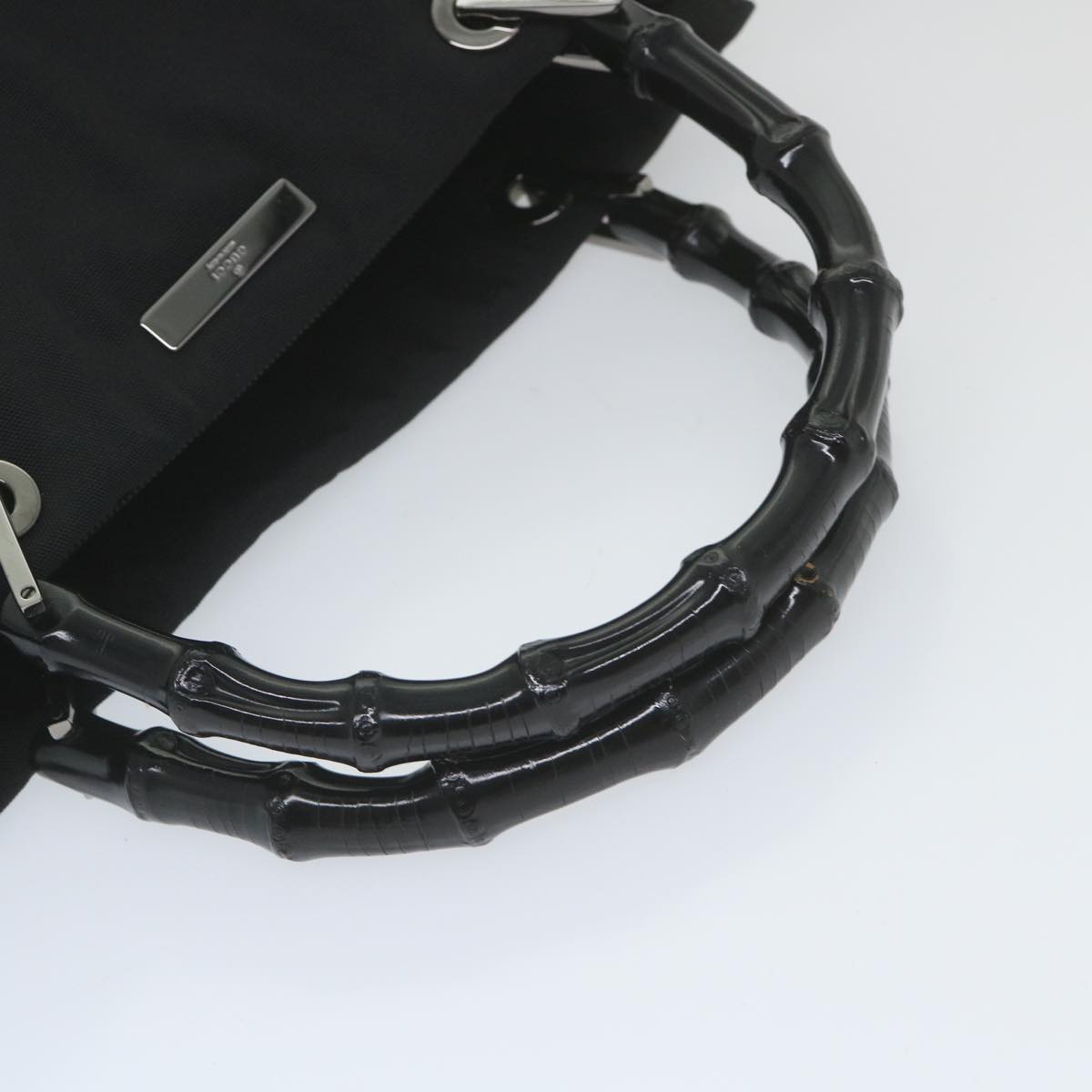 GUCCI Bamboo Hand Bag Canvas Black 002 1016 002855  ep2401