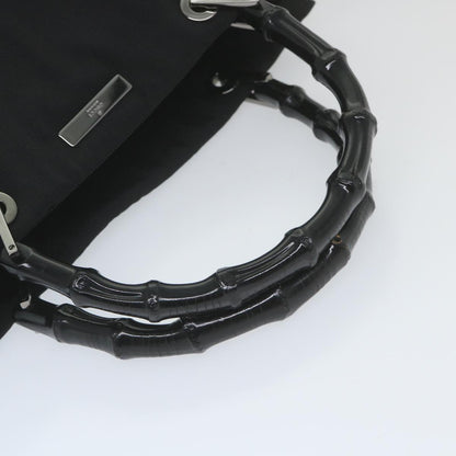 GUCCI Bamboo Hand Bag Canvas Black 002 1016 002855  ep2401