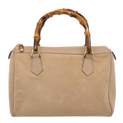 GUCCI Bamboo Hand Bag Suede Beige 000 3444 0294  ep2406