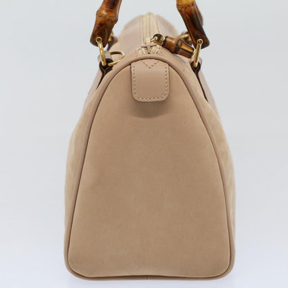 GUCCI Bamboo Hand Bag Suede Beige 000 3444 0294  ep2406