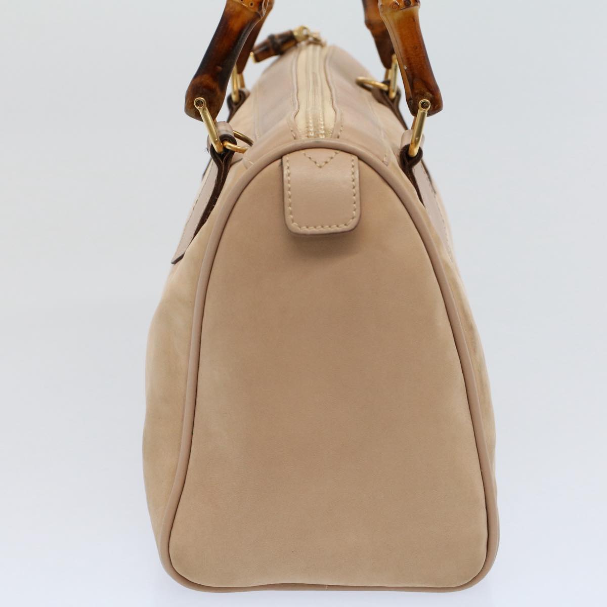 GUCCI Bamboo Hand Bag Suede Beige 000 3444 0294  ep2406