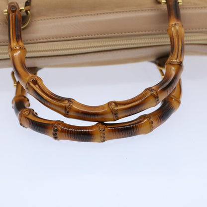 GUCCI Bamboo Hand Bag Suede Beige 000 3444 0294  ep2406
