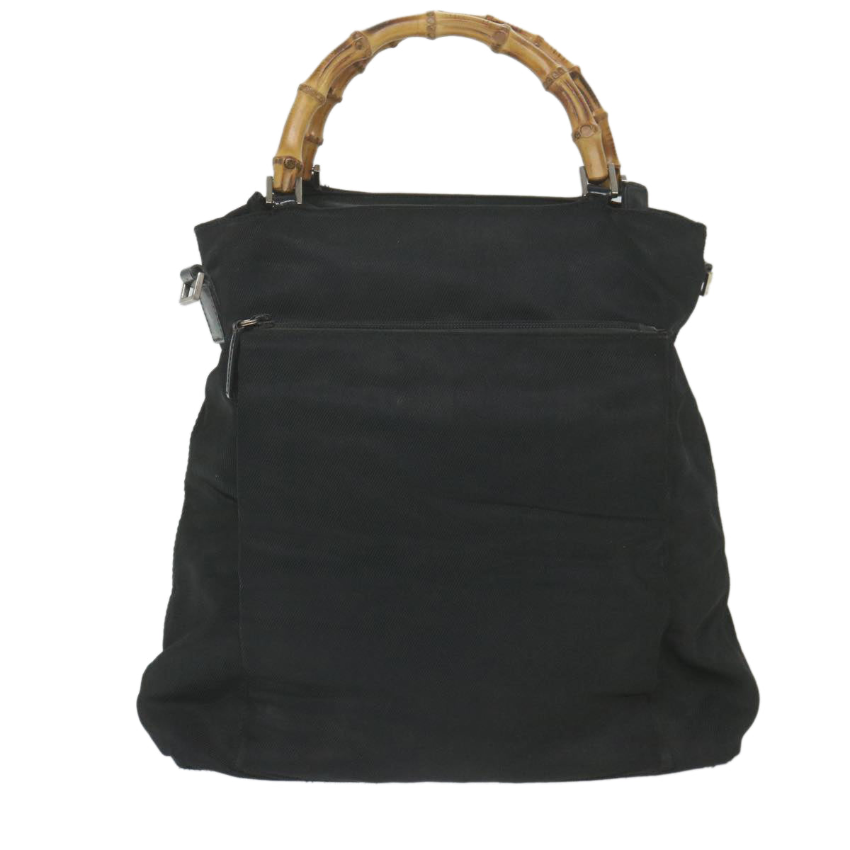 GUCCI Bamboo Shoulder Bag Canvas 2way Black 002 3754 0506  ep2424