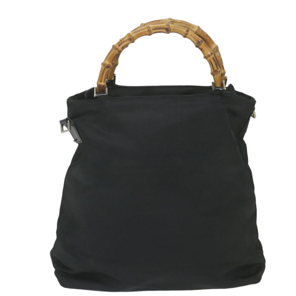 GUCCI Bamboo Shoulder Bag Canvas 2way Black 002 3754 0506  ep2424