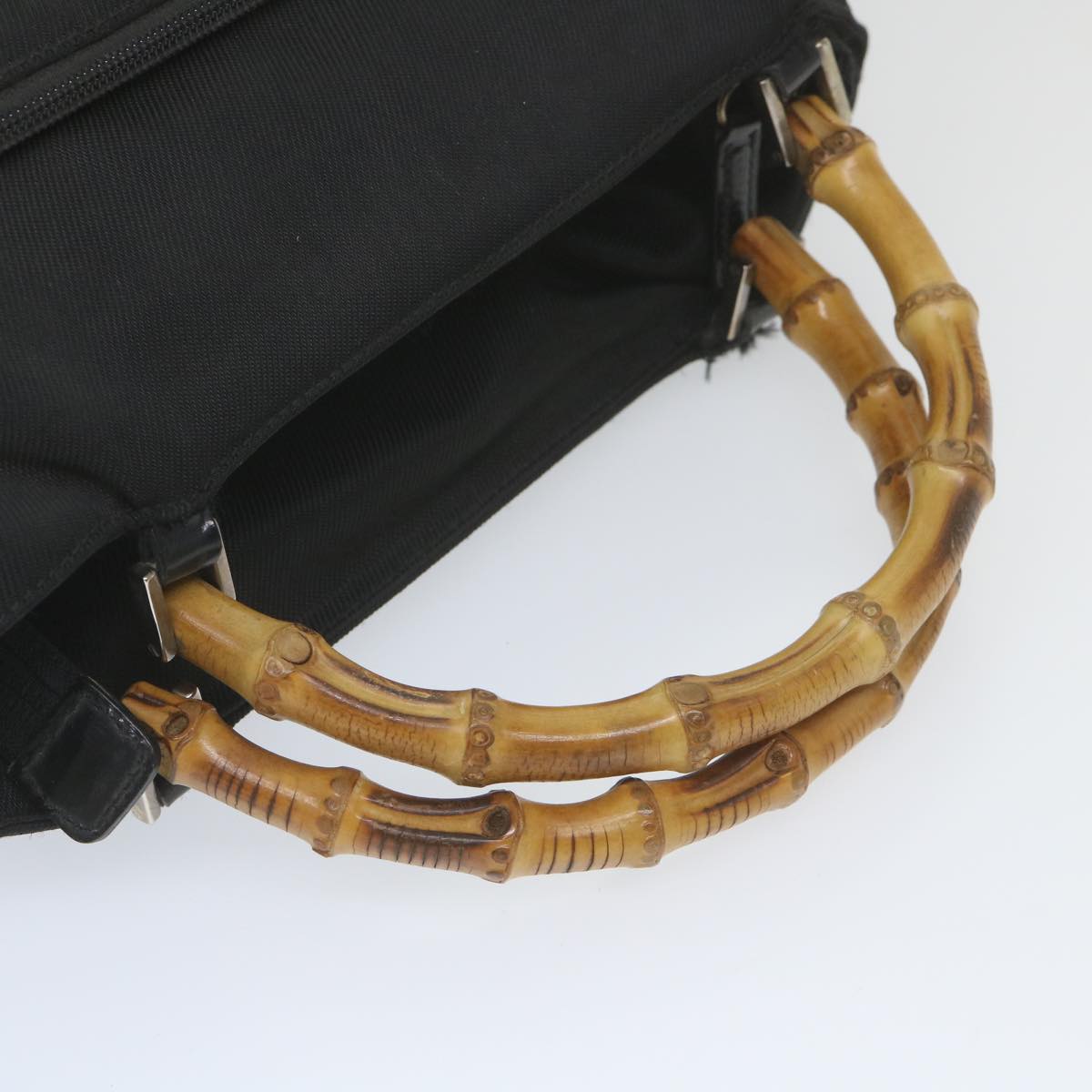 GUCCI Bamboo Shoulder Bag Canvas 2way Black 002 3754 0506  ep2424