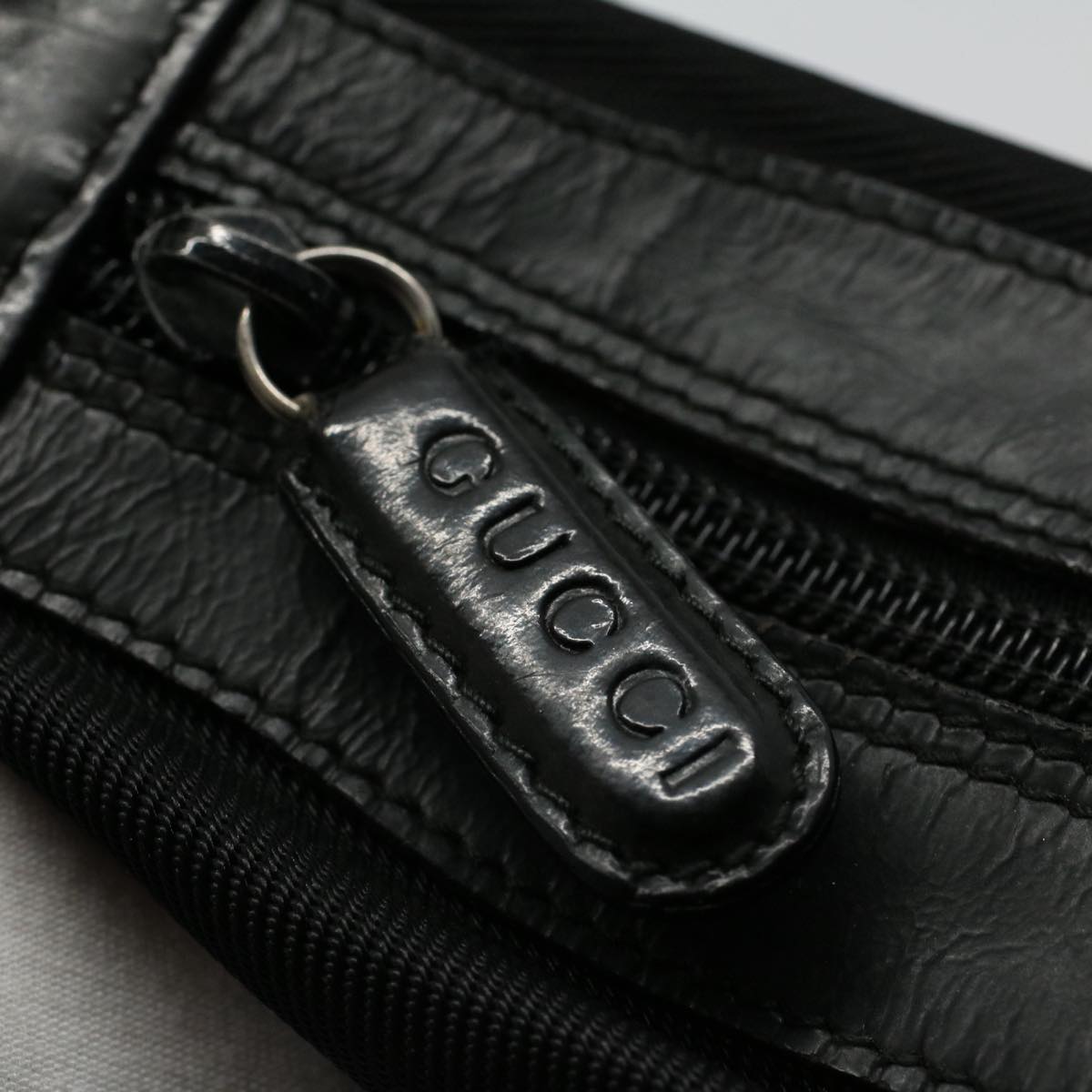 GUCCI Bamboo Shoulder Bag Nylon Black 000 1998 0531  ep2444