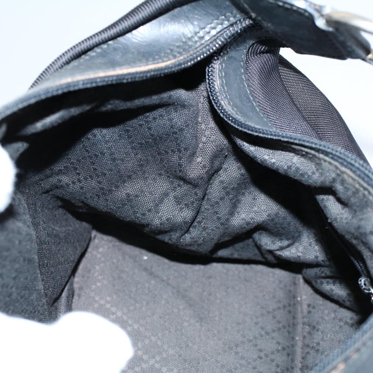 GUCCI Bamboo Shoulder Bag Nylon Black 000 1998 0531  ep2444