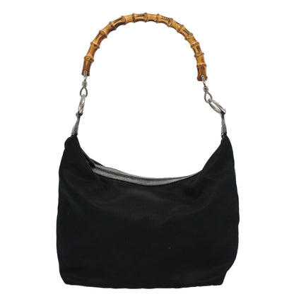 GUCCI Bamboo Shoulder Bag Nylon Black 000 1998 0531  ep2444
