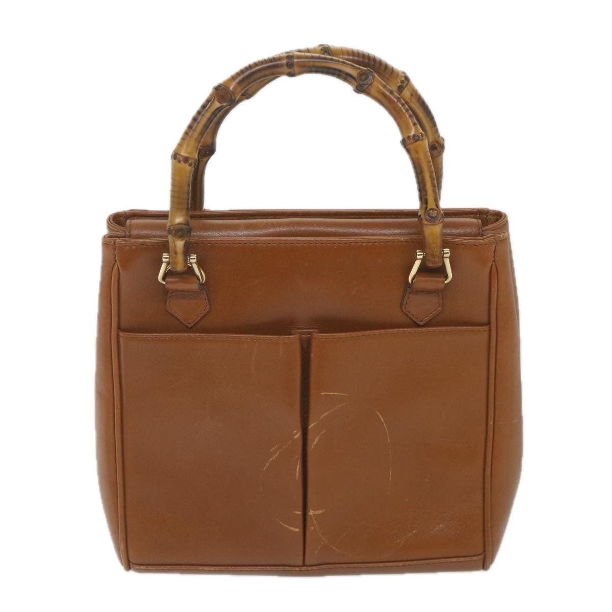 GUCCI Bamboo Hand Bag Leather 2way Brown 000 122 0316  ep2453