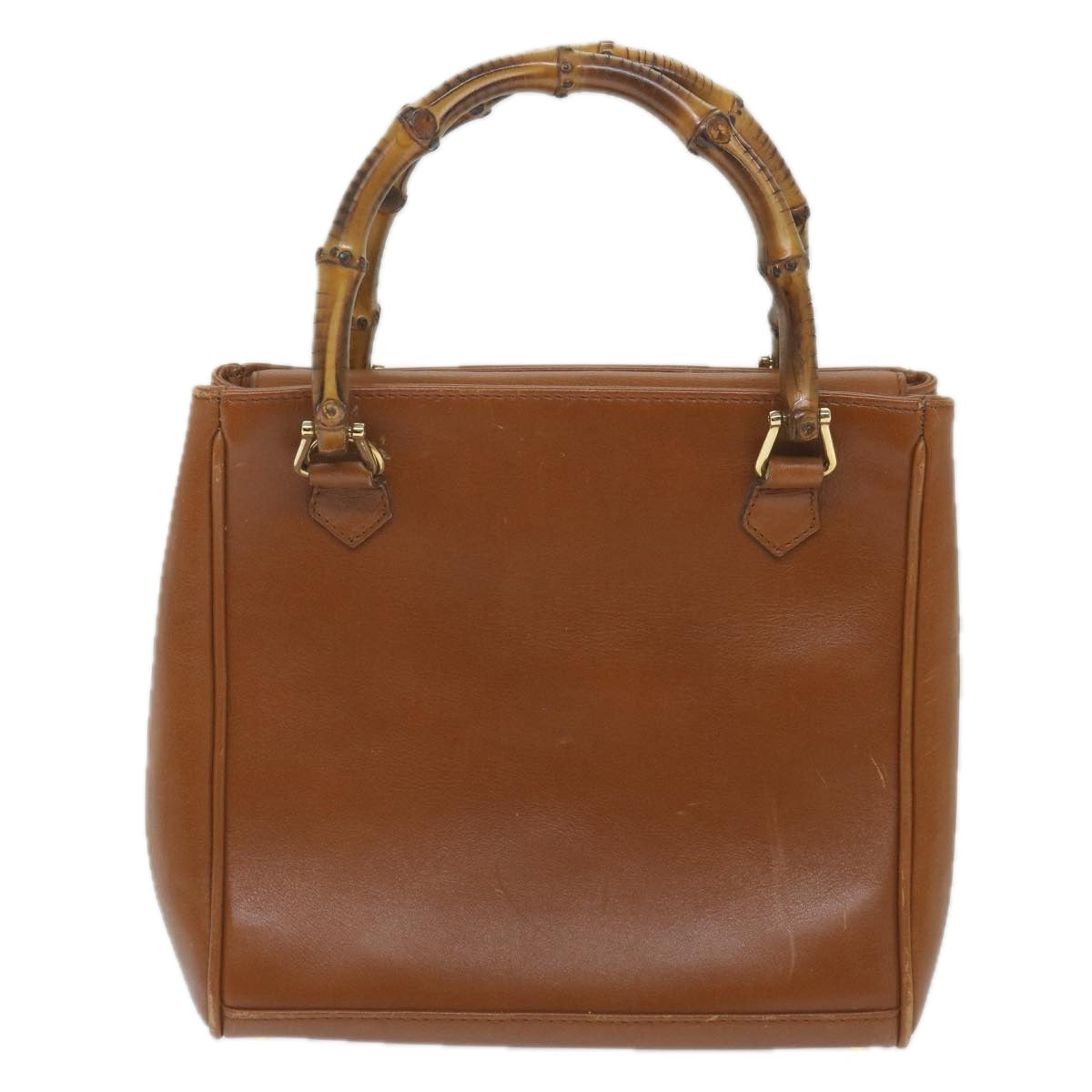 GUCCI Bamboo Hand Bag Leather 2way Brown 000 122 0316  ep2453