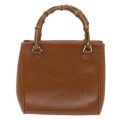 GUCCI Bamboo Hand Bag Leather 2way Brown 000 122 0316  ep2453