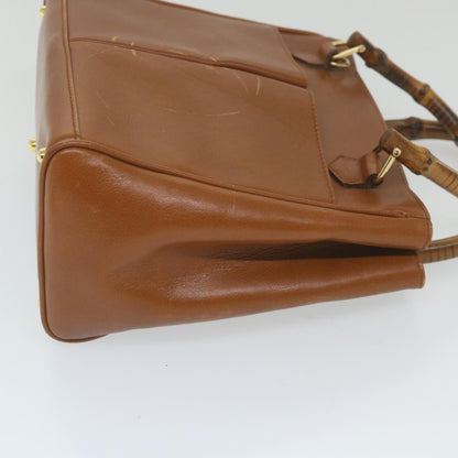 GUCCI Bamboo Hand Bag Leather 2way Brown 000 122 0316  ep2453