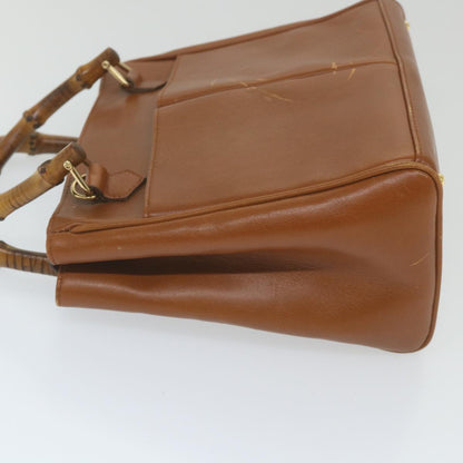 GUCCI Bamboo Hand Bag Leather 2way Brown 000 122 0316  ep2453