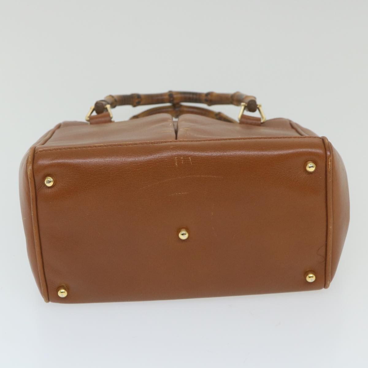 GUCCI Bamboo Hand Bag Leather 2way Brown 000 122 0316  ep2453
