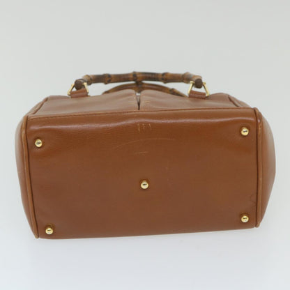 GUCCI Bamboo Hand Bag Leather 2way Brown 000 122 0316  ep2453
