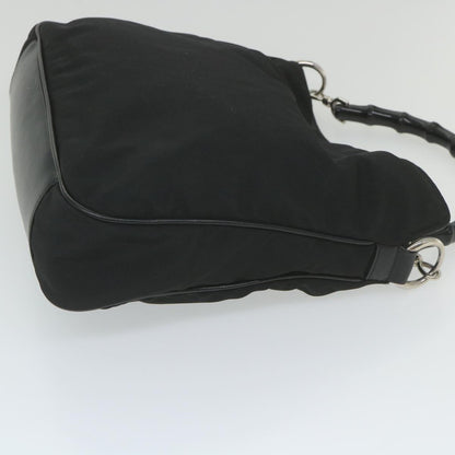 GUCCI Bamboo Shoulder Bag Canvas 2way Black 0011638  ep2478