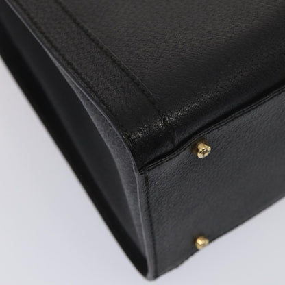 GUCCI Bamboo Hand Bag Leather Black Gold 002 2123 0260  ep5326