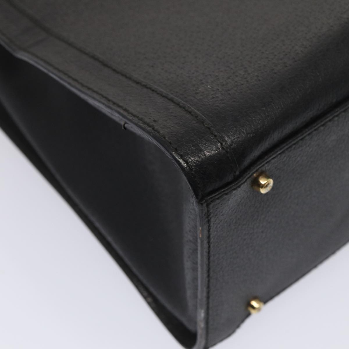 GUCCI Bamboo Hand Bag Leather Black Gold 002 2123 0260  ep5326