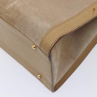 GUCCI Bamboo Hand Bag Suede Beige Gold 002 0260 2615  ep5358