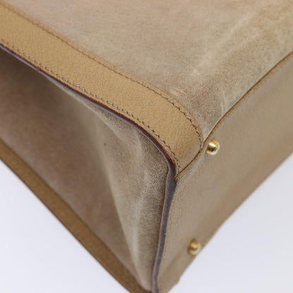 GUCCI Bamboo Hand Bag Suede Beige Gold 002 0260 2615  ep5358