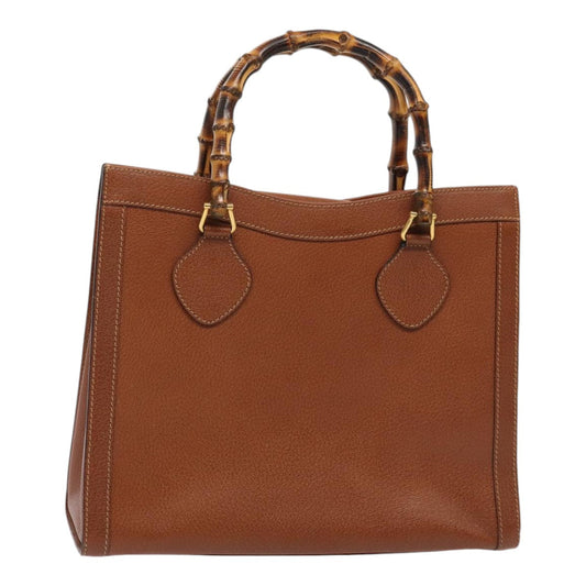 GUCCI Bamboo Hand Bag Leather Brown Gold 002 2853 0260 0  ep5368