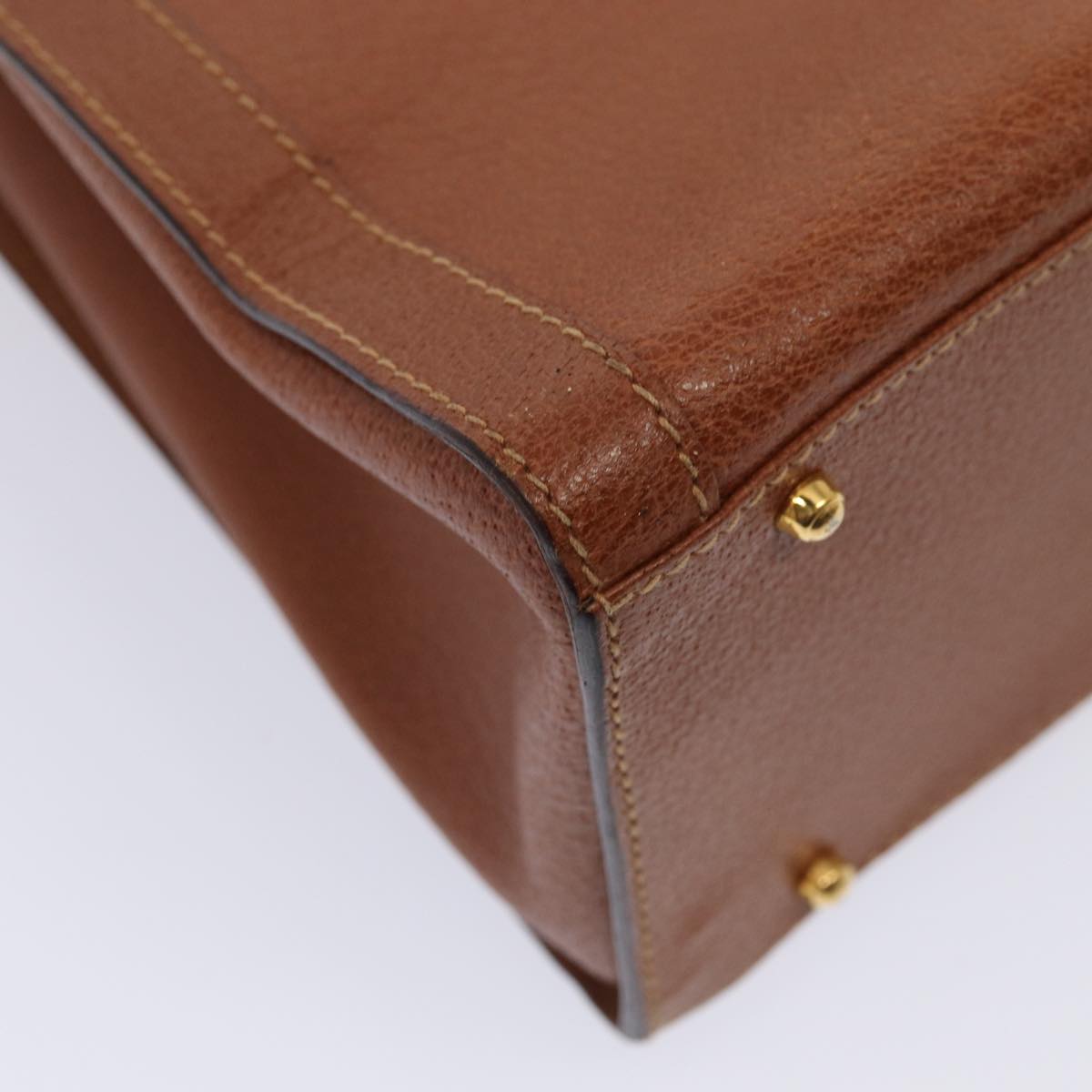 GUCCI Bamboo Hand Bag Leather Brown Gold 002 2853 0260 0  ep5368