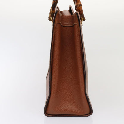 GUCCI Bamboo Hand Bag Leather Brown Gold 002 2853 0260 0  ep5368