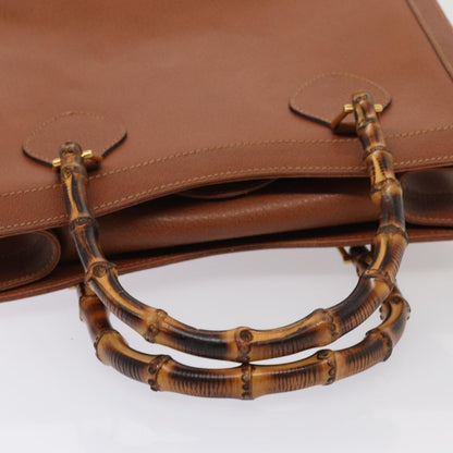 GUCCI Bamboo Hand Bag Leather Brown Gold 002 2853 0260 0  ep5368