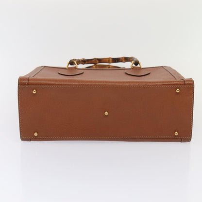 GUCCI Bamboo Hand Bag Leather Brown Gold 002 2853 0260 0  ep5368