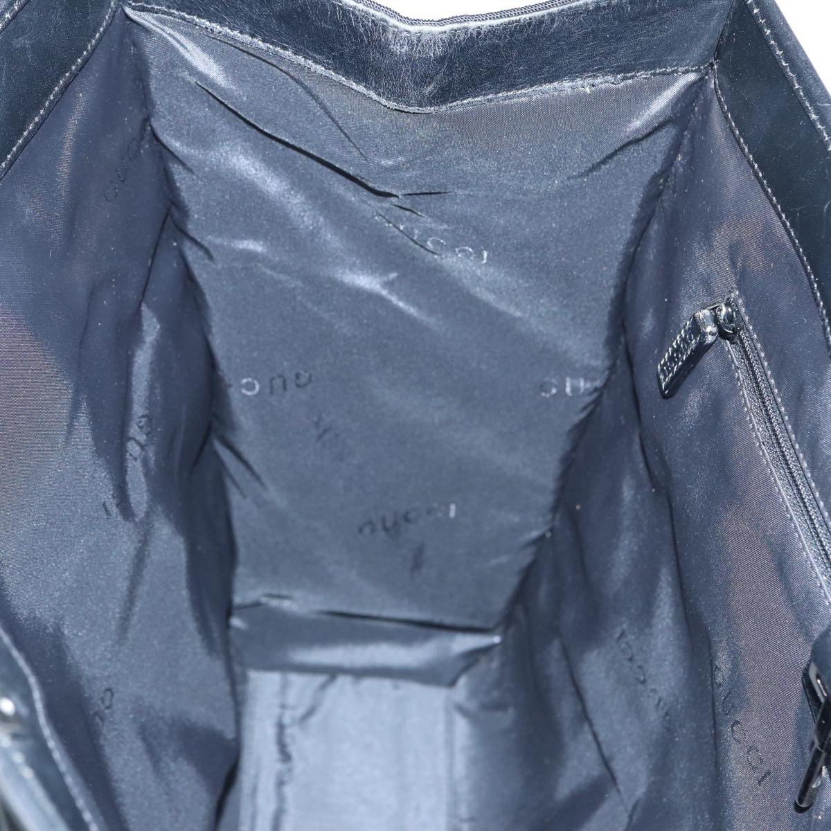 GUCCI Jackie Tote Bag Nylon Black Silver 002 1064 3444  ep5408