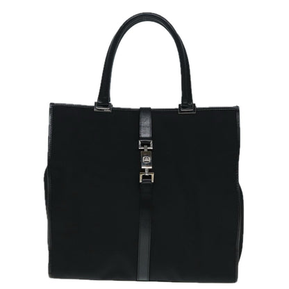 GUCCI Jackie Tote Bag Nylon Black Silver 002 1064 3444  ep5408
