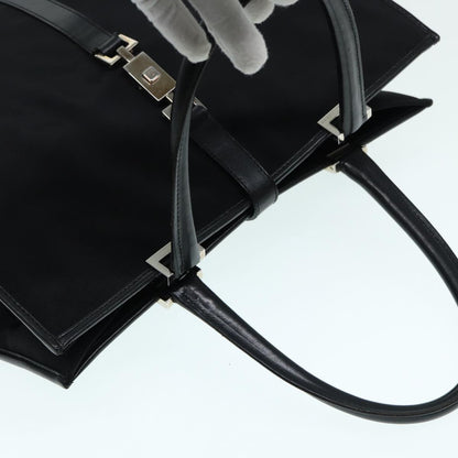 GUCCI Jackie Tote Bag Nylon Black Silver 002 1064 3444  ep5408