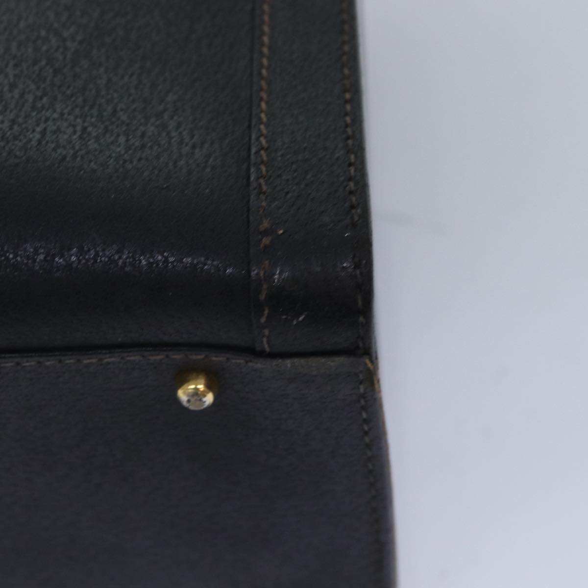 GUCCI Bamboo Hand Bag Leather Black Gold 002 123 0260  ep5446
