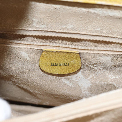 GUCCI Bamboo Hand Bag Suede Leather Yellow Gold 002 2853 0260 0  ep5476