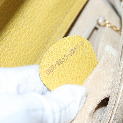 GUCCI Bamboo Hand Bag Suede Leather Yellow Gold 002 2853 0260 0  ep5476