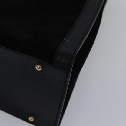 GUCCI Bamboo Hand Bag Suede Leather Black Gold 002 1186 0260  ep5511