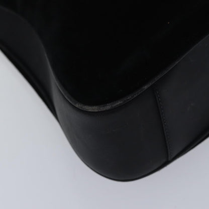 GUCCI Bamboo Hand Bag Suede Black Gold 001 2113 1638  ep5589