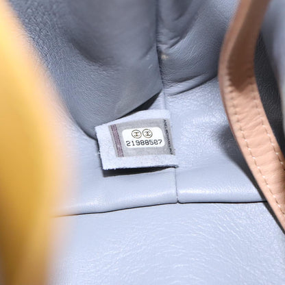 CHANEL Matelasse Chain Tote Bag Leather Beige Silver CC ep5902
