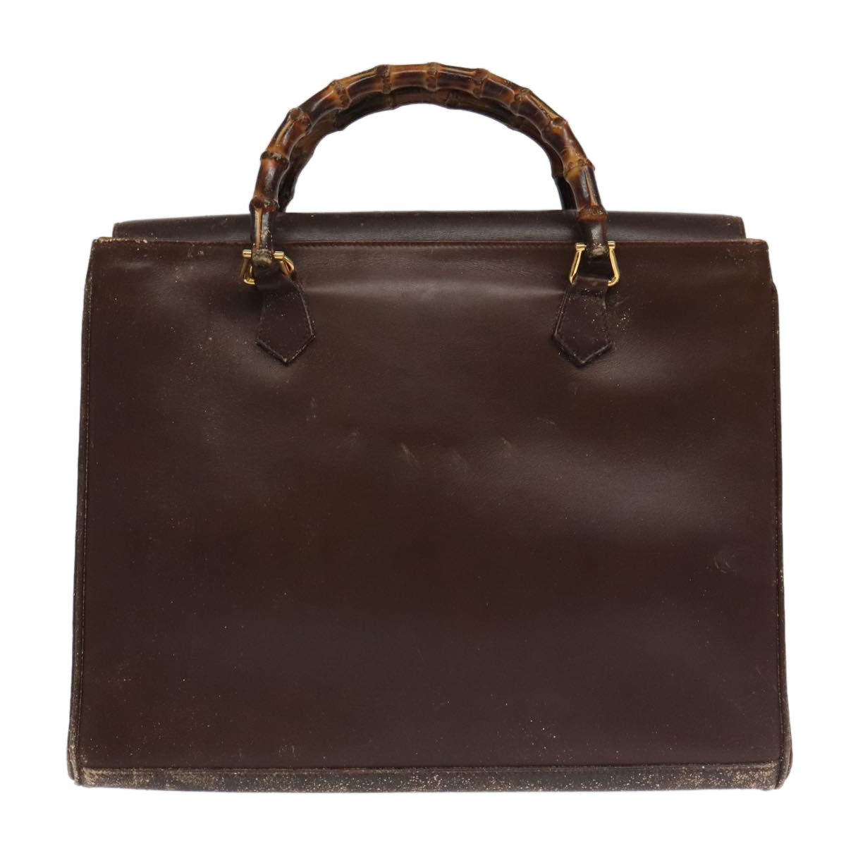 GUCCI Bamboo Hand Bag Leather 2way Brown Gold 002 123 0322  ep6061