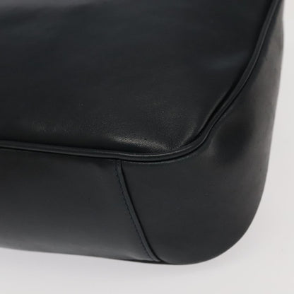 GUCCI Bamboo Hand Bag Leather 2way Black Gold 001 3754 1638  ep6234