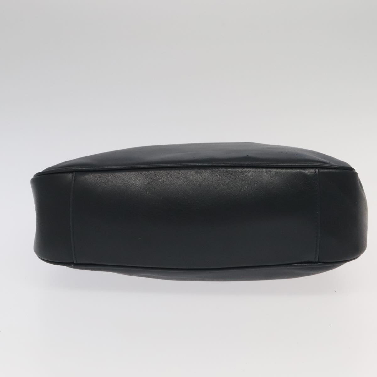 GUCCI Bamboo Hand Bag Leather 2way Black Gold 001 3754 1638  ep6234